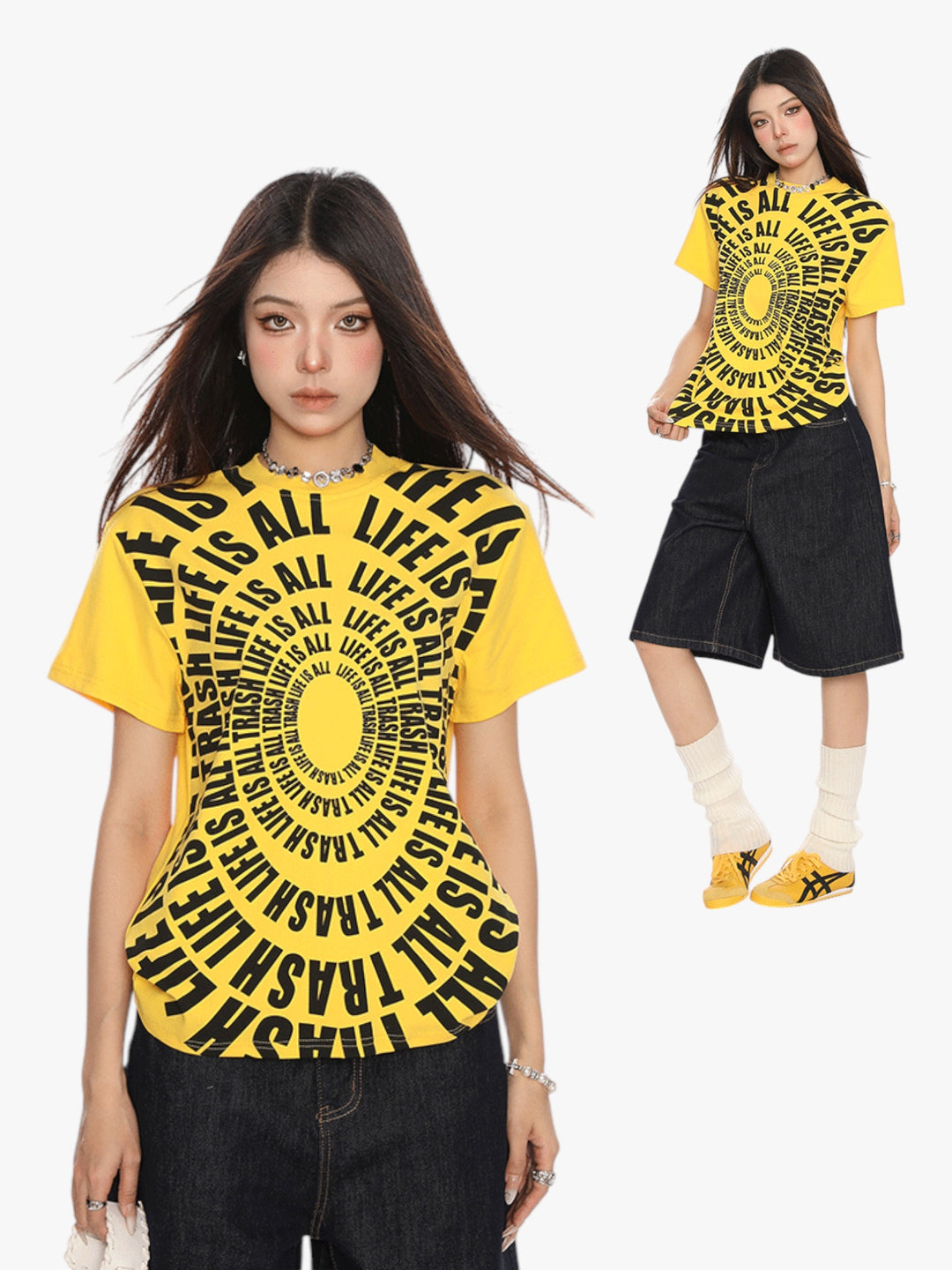 GKIKZ "LIFE IS ALL TRASH" RETRO TEES