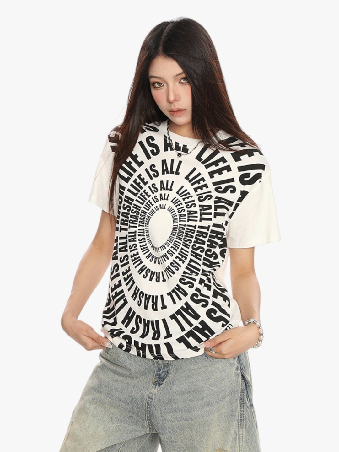 GKIKZ "LIFE IS ALL TRASH" RETRO TEES