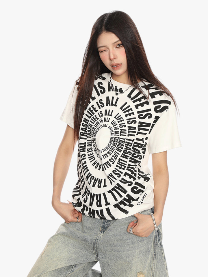 GKIKZ "LIFE IS ALL TRASH" RETRO TEES