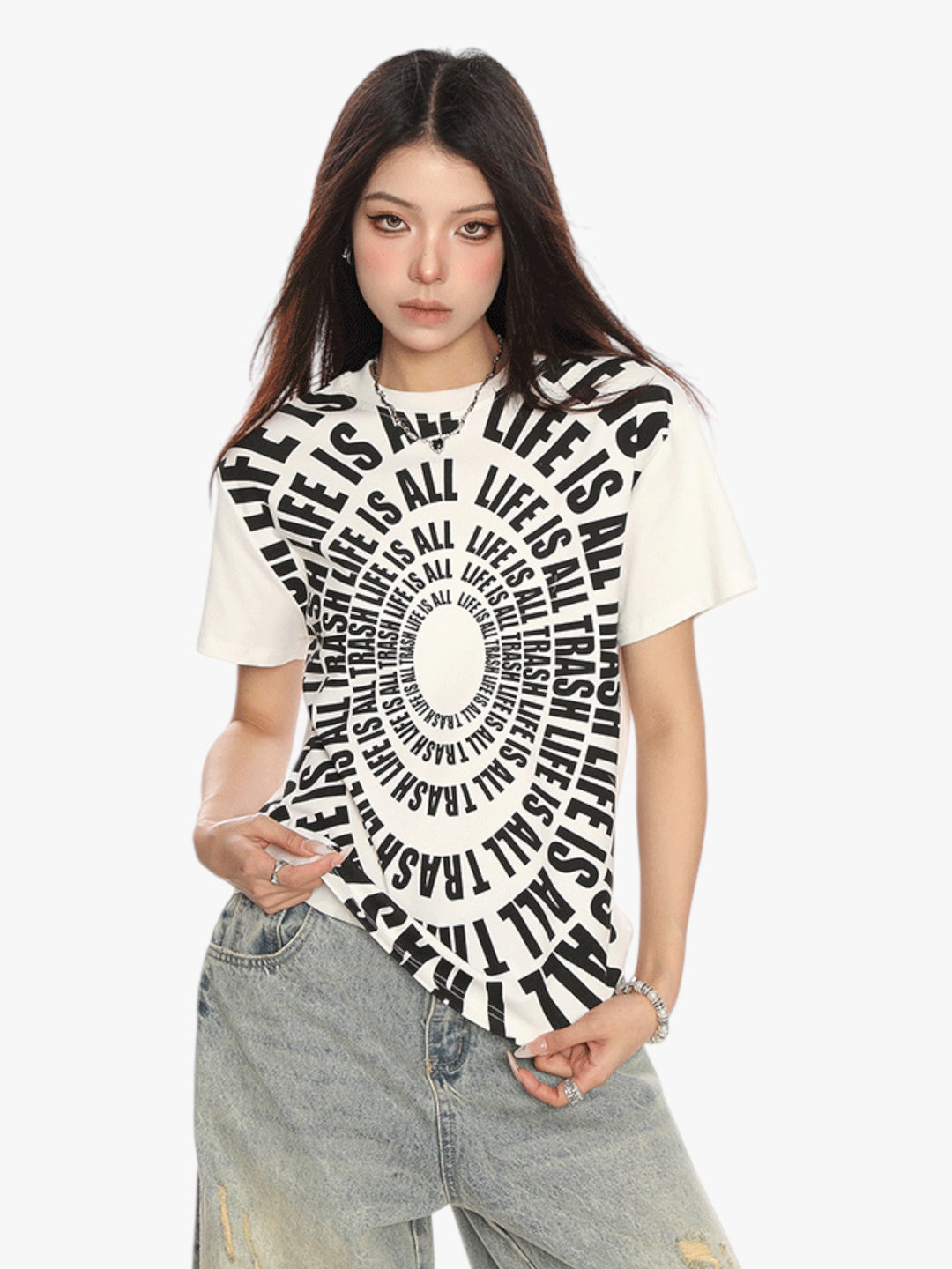 GKIKZ "LIFE IS ALL TRASH" RETRO TEES