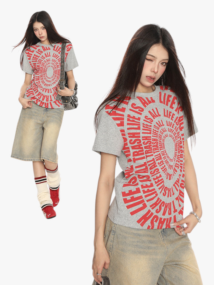 GKIKZ "LIFE IS ALL TRASH" RETRO TEES