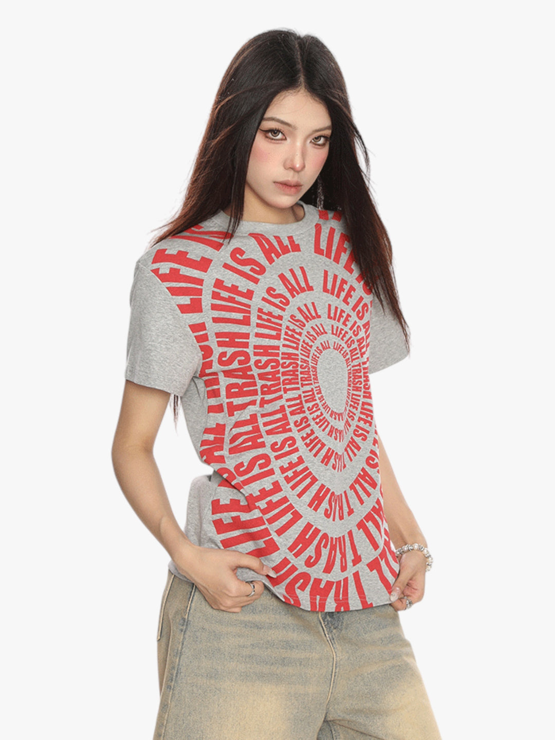 GKIKZ "LIFE IS ALL TRASH" RETRO TEES