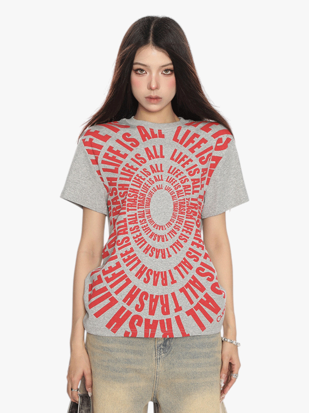 GKIKZ "LIFE IS ALL TRASH" RETRO TEES