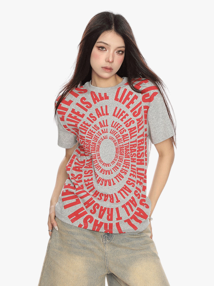 GKIKZ "LIFE IS ALL TRASH" RETRO TEES