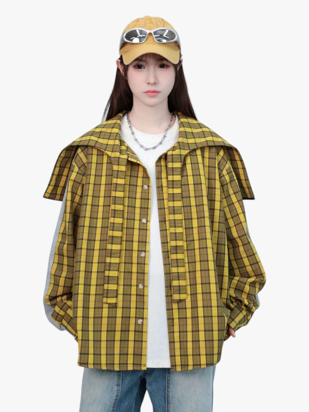 [25SS RESTOCKS] GKIKZ PREMIUM COTTON PLAID SPLITTABLE HOODED JACKET