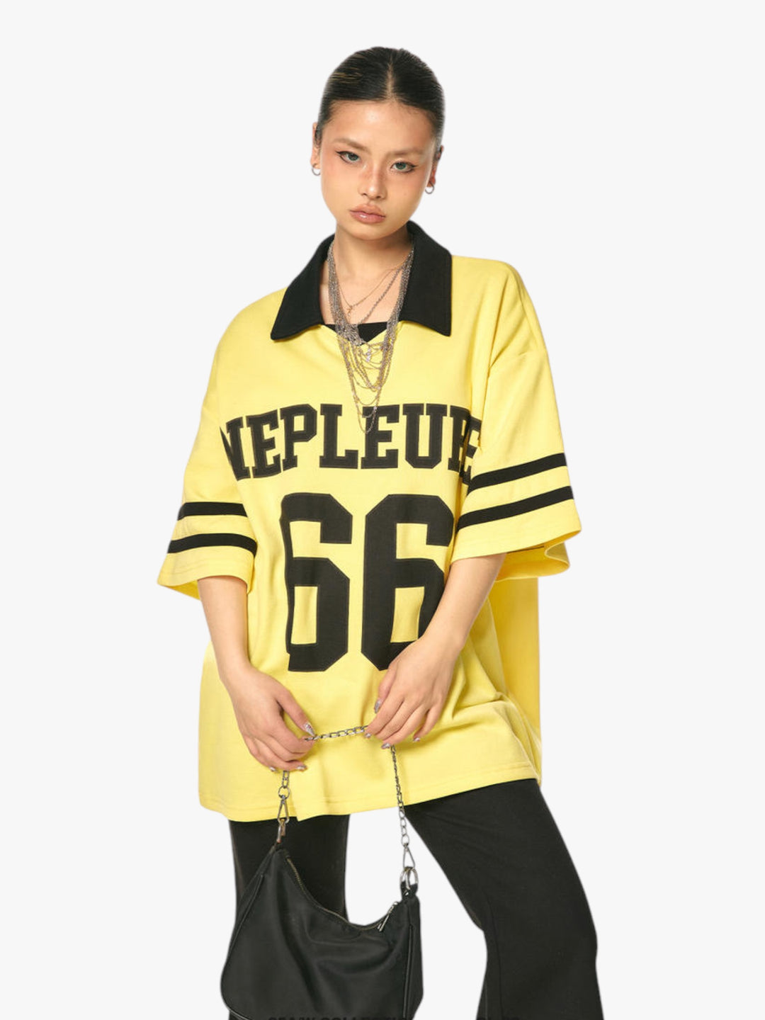 GKIKZ NEPLEURE 66 DROPPED SHOULDER VARSITY JERSEY