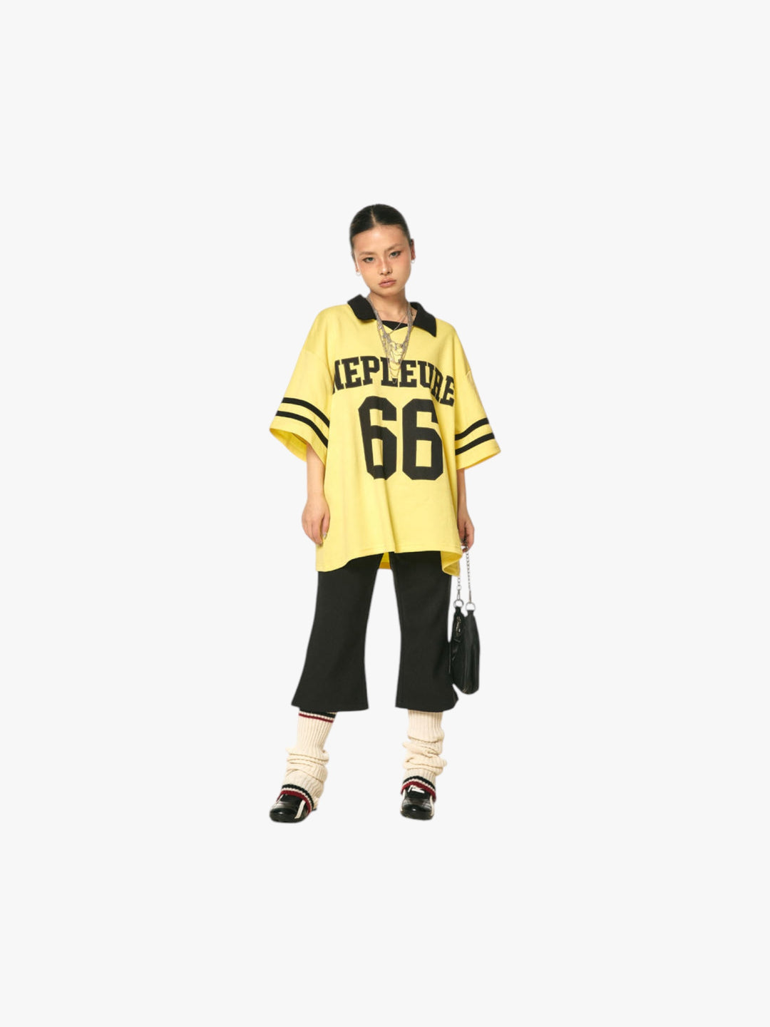 GKIKZ NEPLEURE 66 DROPPED SHOULDER VARSITY JERSEY