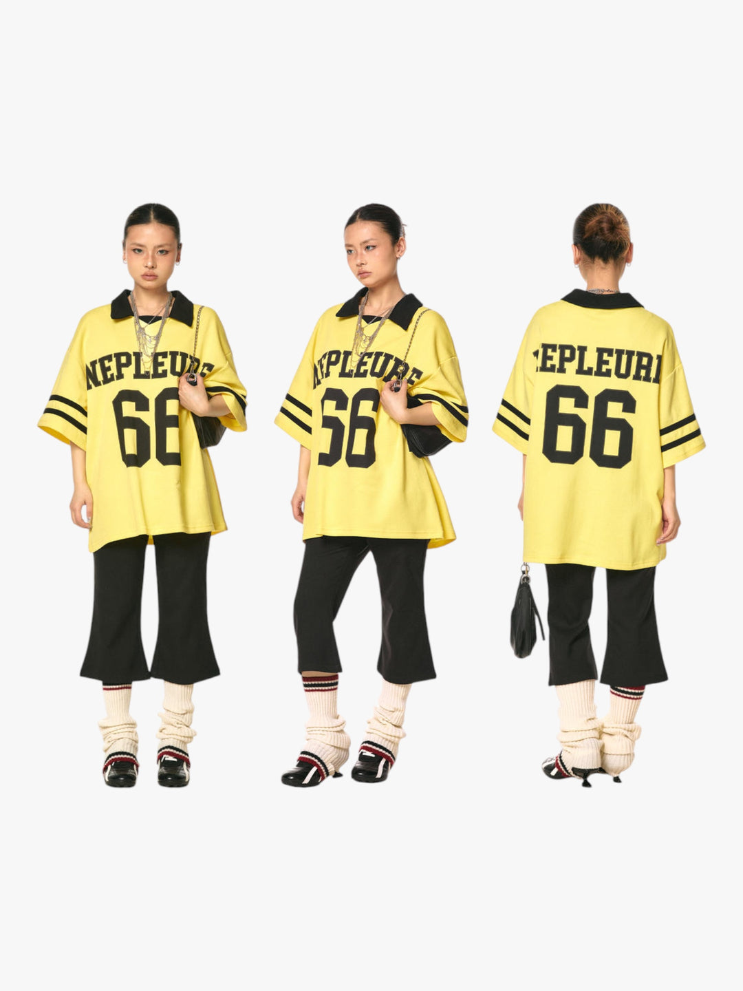 GKIKZ NEPLEURE 66 DROPPED SHOULDER VARSITY JERSEY