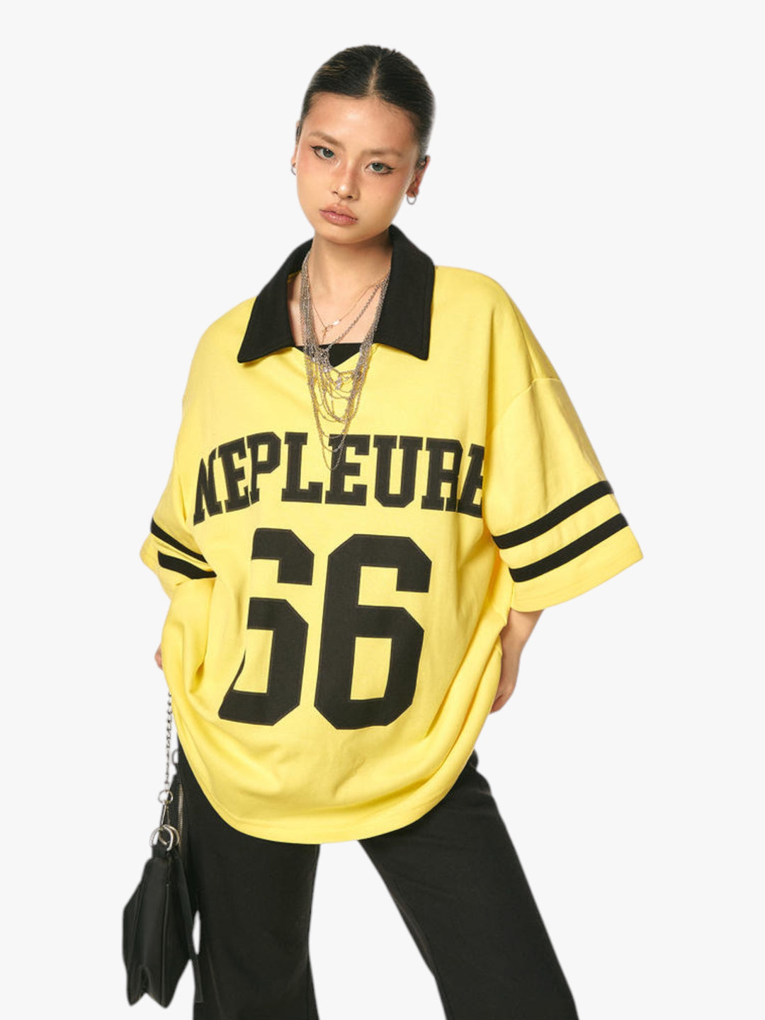 GKIKZ NEPLEURE 66 DROPPED SHOULDER VARSITY JERSEY