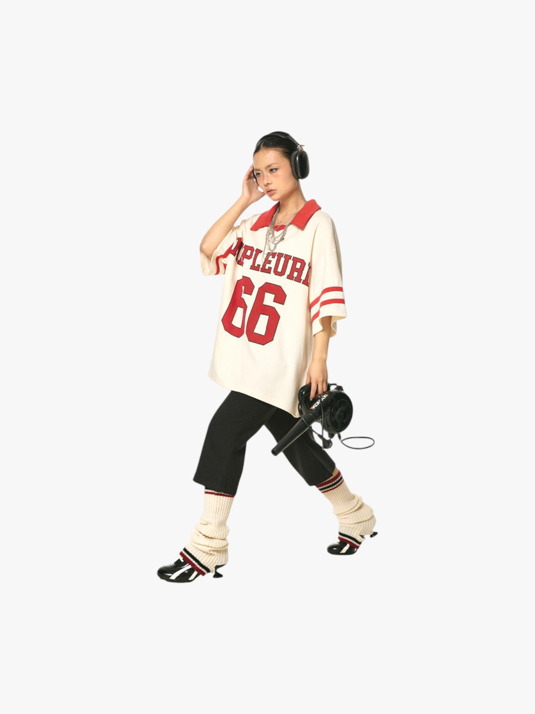 GKIKZ NEPLEURE 66 DROPPED SHOULDER VARSITY JERSEY