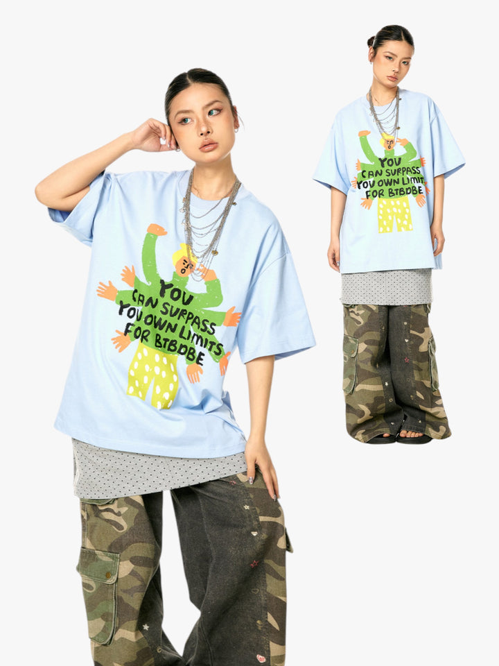 GKIKZ "LIMITLESS SPIRIT" HEAVYWEIGHT GRAPHIC TEES