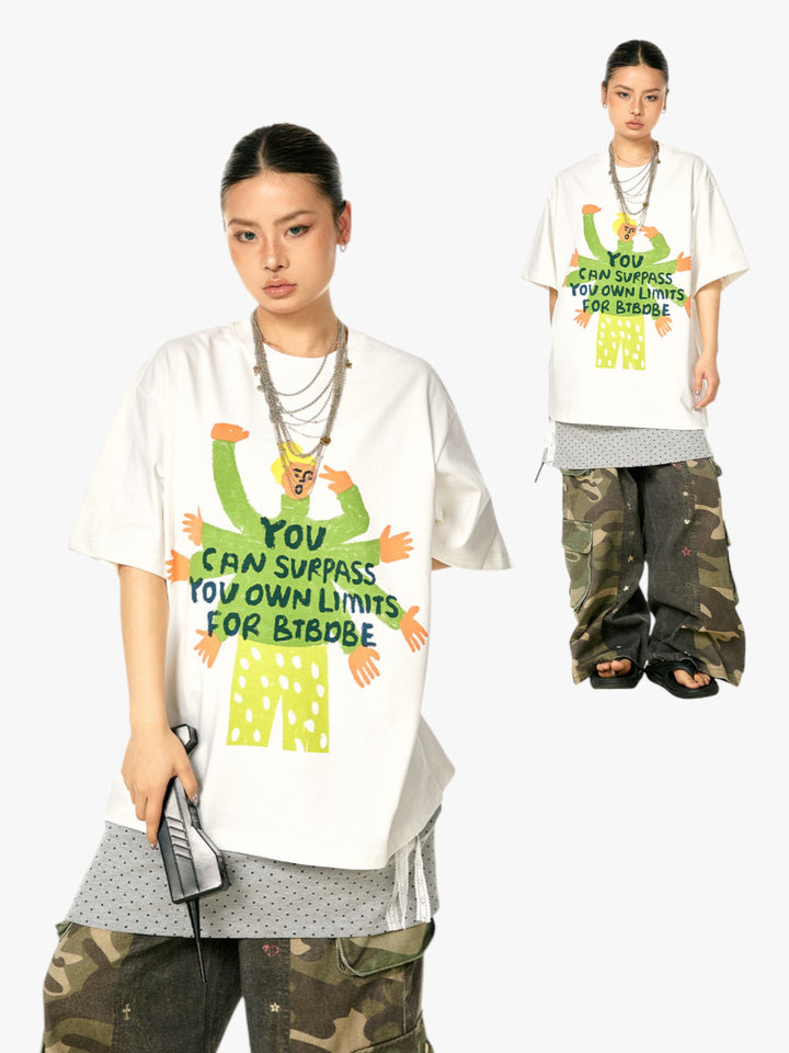 GKIKZ "LIMITLESS SPIRIT" HEAVYWEIGHT GRAPHIC TEES