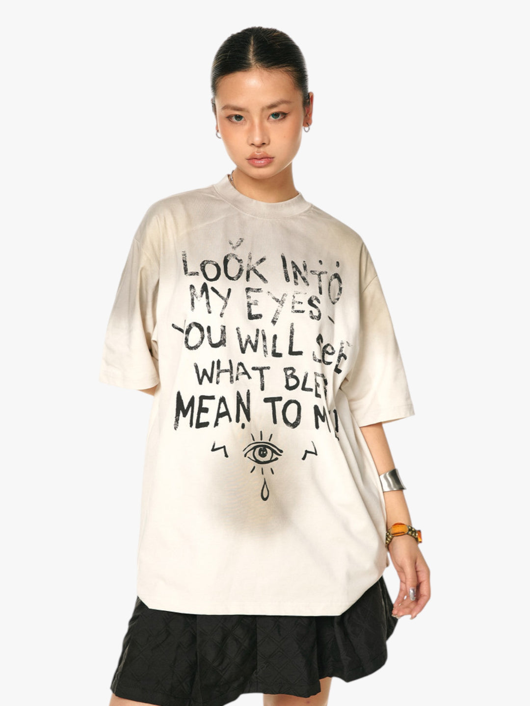 GKIKZ "LOOK INTO MY EYES" HEAVY COTTON GRAPHIC TEES