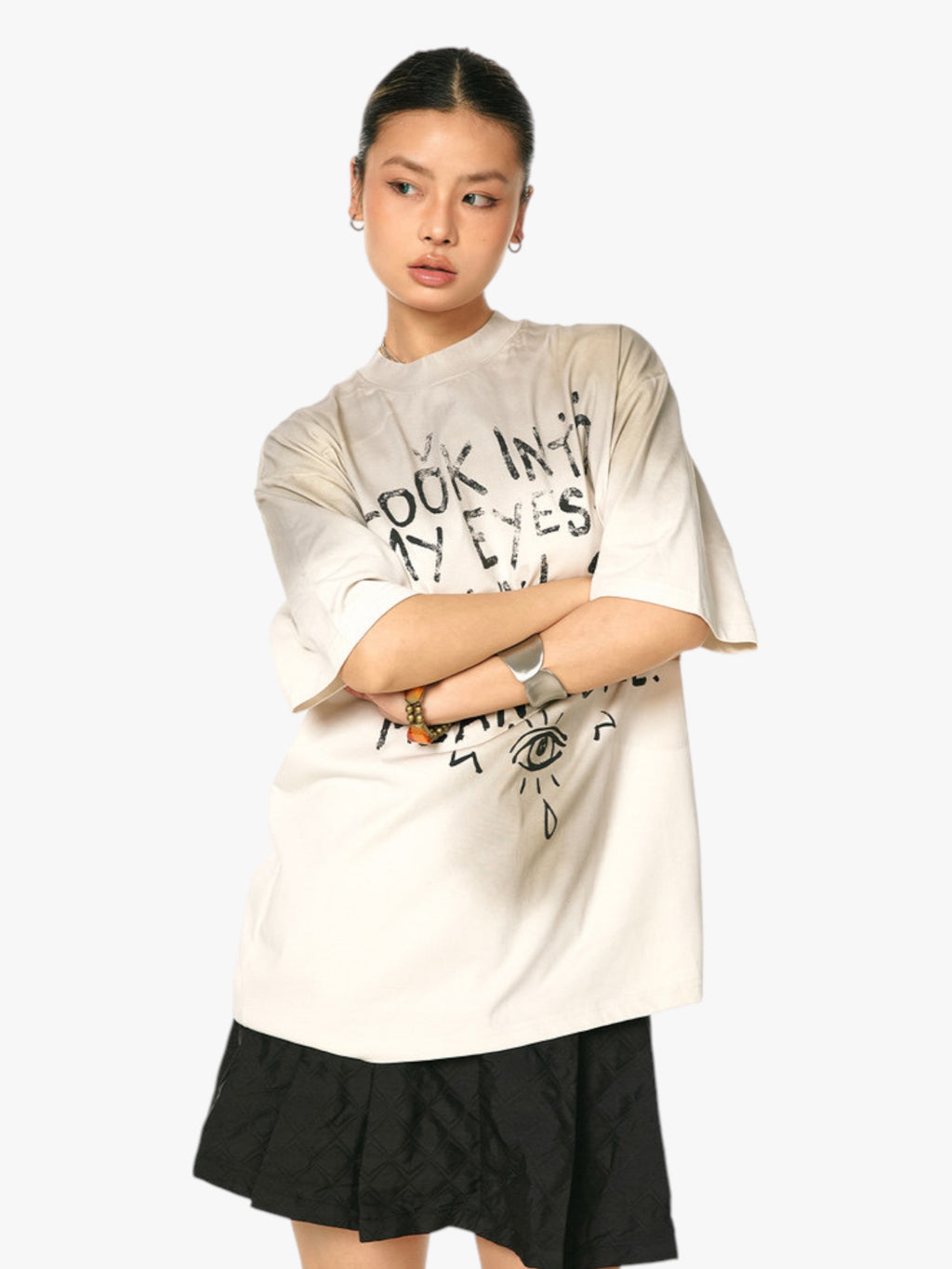 GKIKZ "LOOK INTO MY EYES" HEAVY COTTON GRAPHIC TEES