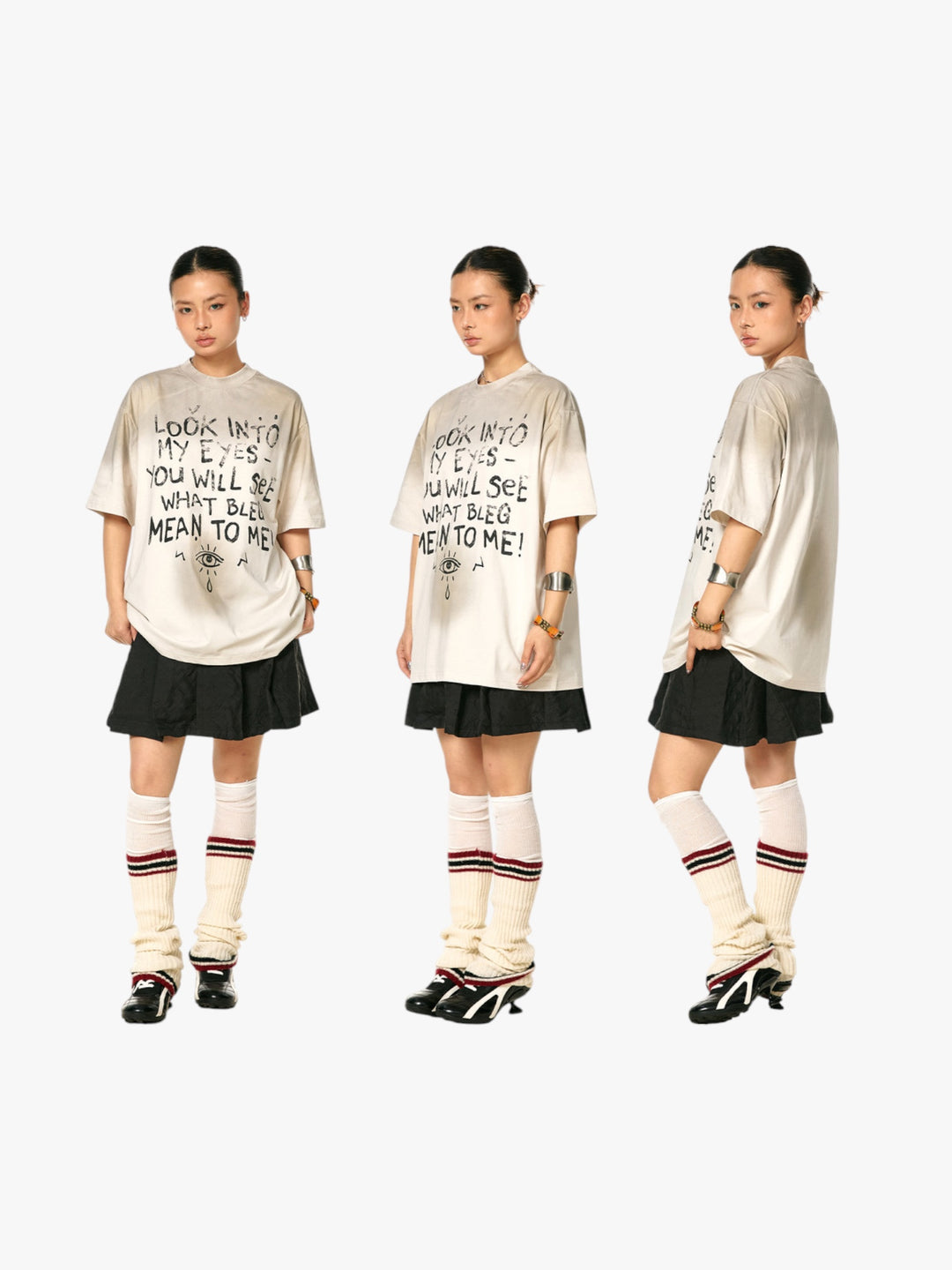 GKIKZ "LOOK INTO MY EYES" HEAVY COTTON GRAPHIC TEES