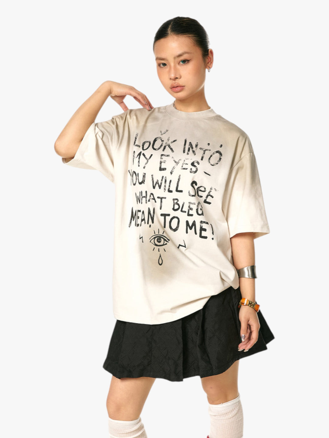 GKIKZ "LOOK INTO MY EYES" HEAVY COTTON GRAPHIC TEES