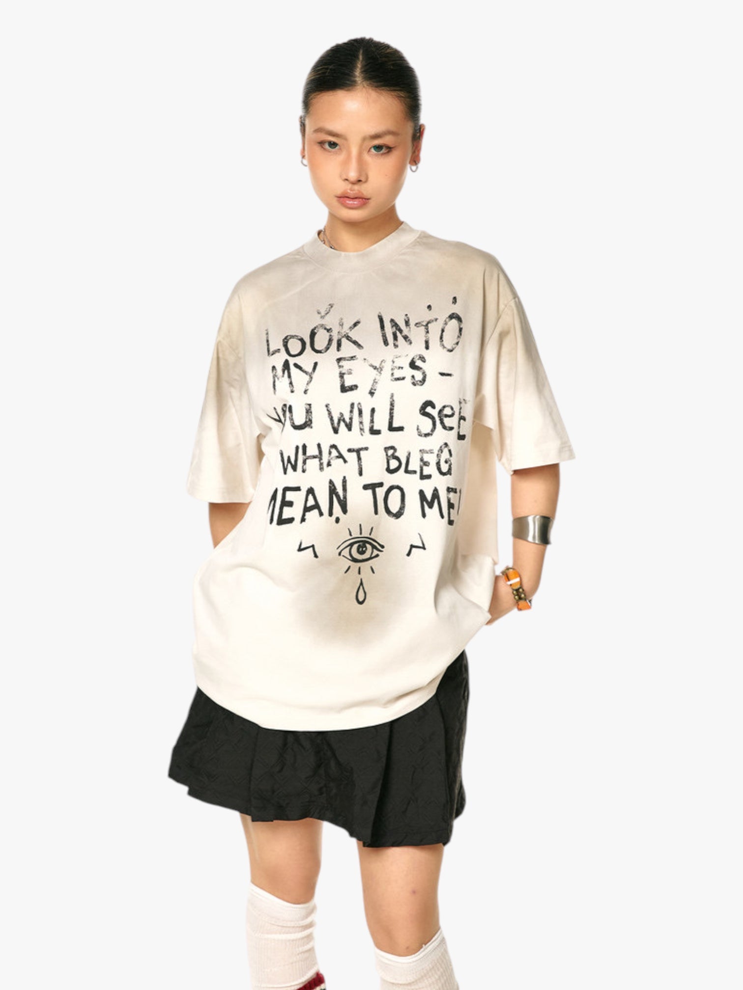 GKIKZ "LOOK INTO MY EYES" HEAVY COTTON GRAPHIC TEES