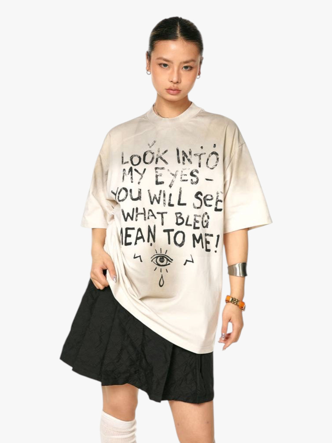 GKIKZ "LOOK INTO MY EYES" HEAVY COTTON GRAPHIC TEES