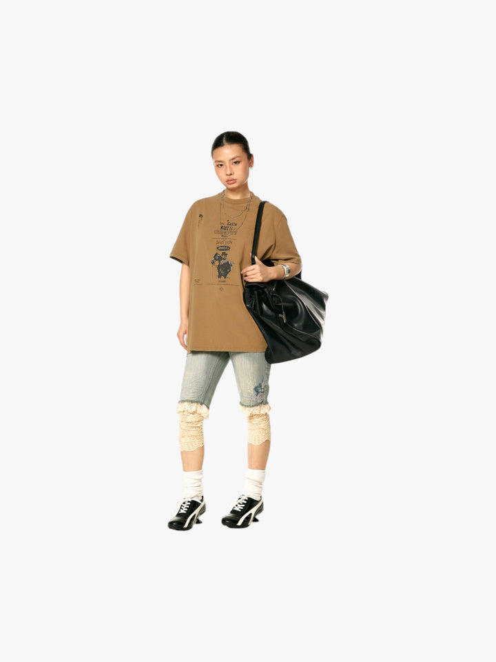 GKIKZ "LET'S MAKE IT GREAT" WASHED HEAVY COTTON TEES