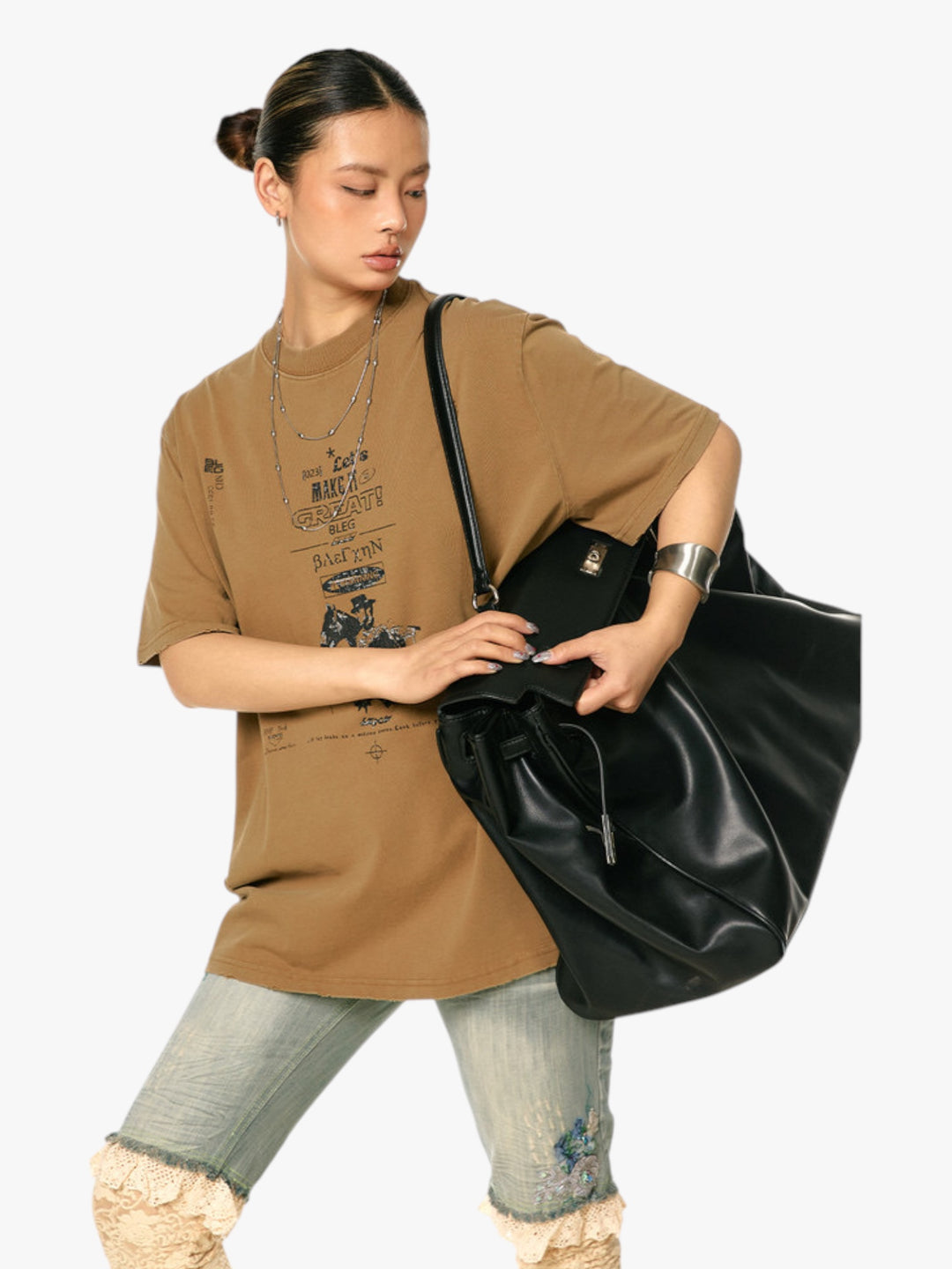 GKIKZ "LET'S MAKE IT GREAT" WASHED HEAVY COTTON TEES