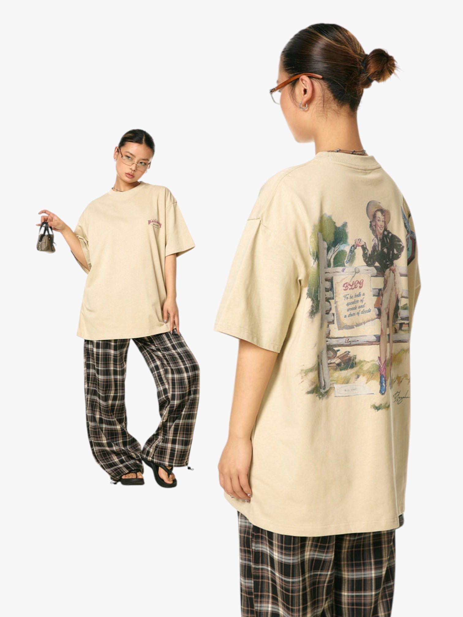 GKIKZ "COWGIRL" HEAVY COTTON GRAPHIC TEES