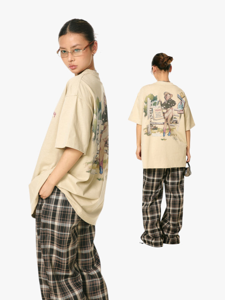 GKIKZ "COWGIRL" HEAVY COTTON GRAPHIC TEES