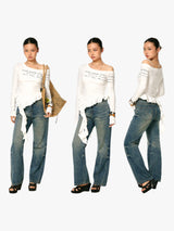 Asymmetrical Off-Shoulder Top