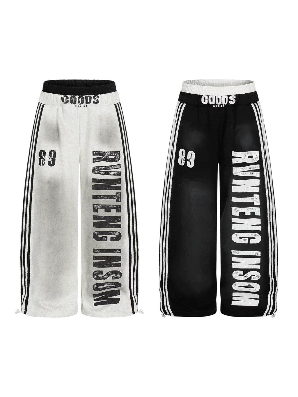 X Rvnteng™ Graphic Stripe Wide-Leg Track Pants