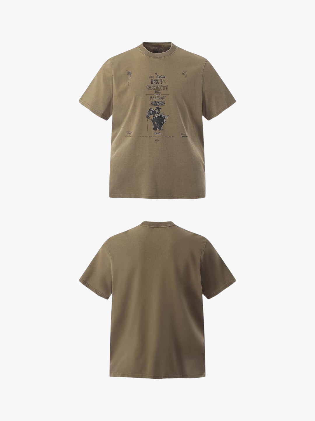 GKIKZ "LET'S MAKE IT GREAT" WASHED HEAVY COTTON TEES