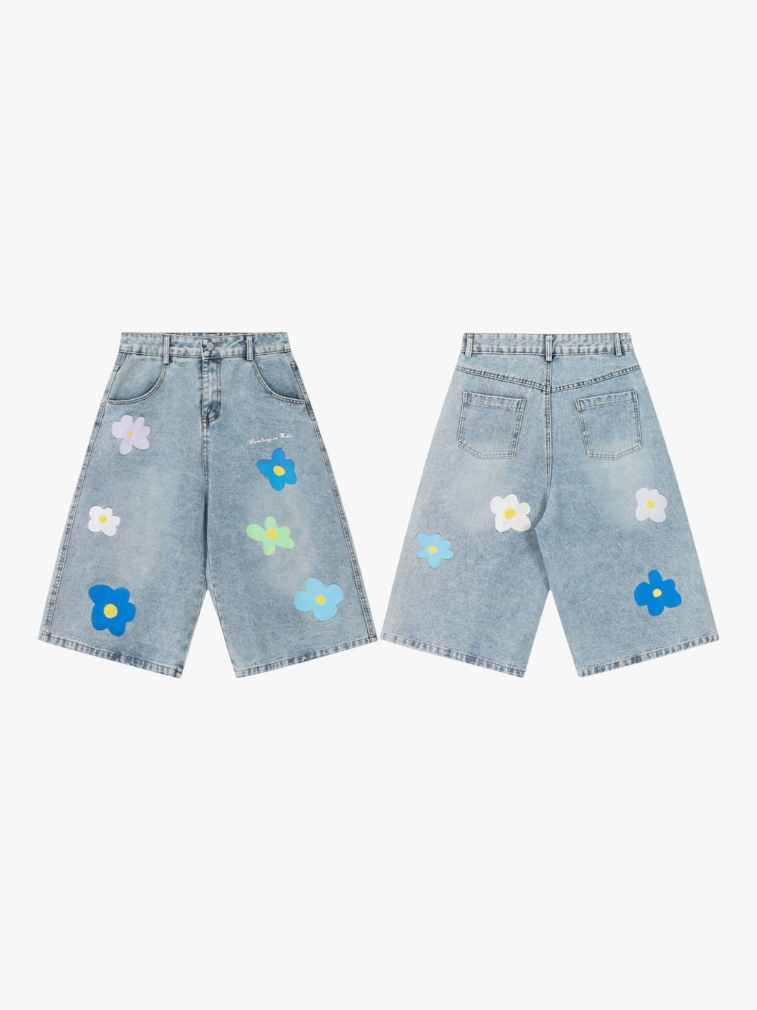 GKIKZ BLOOM DENIM JORTS