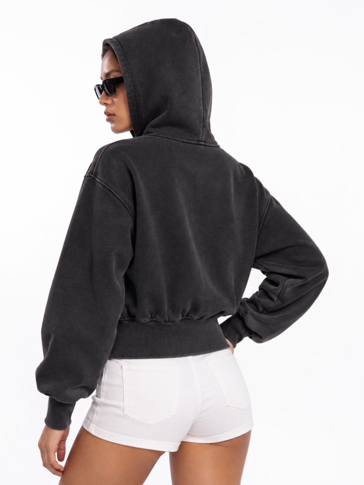 Rivet Wave Washed Zip Hoodie