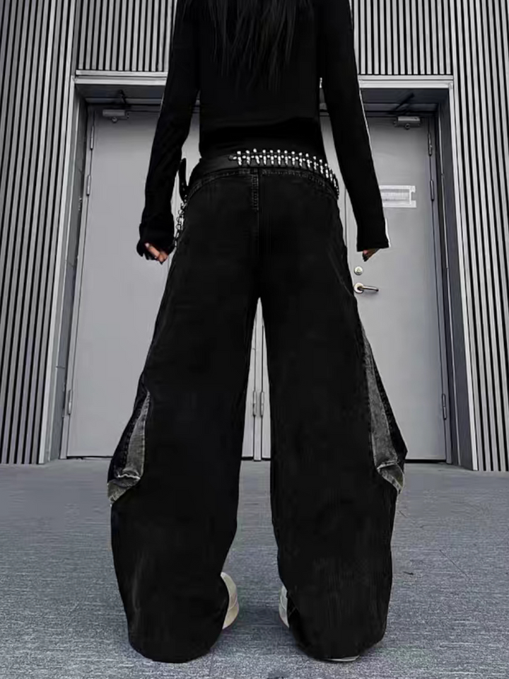 GKIKZ ABYSSAL CORDUROY SCULPT WIDE-LEG PANTS