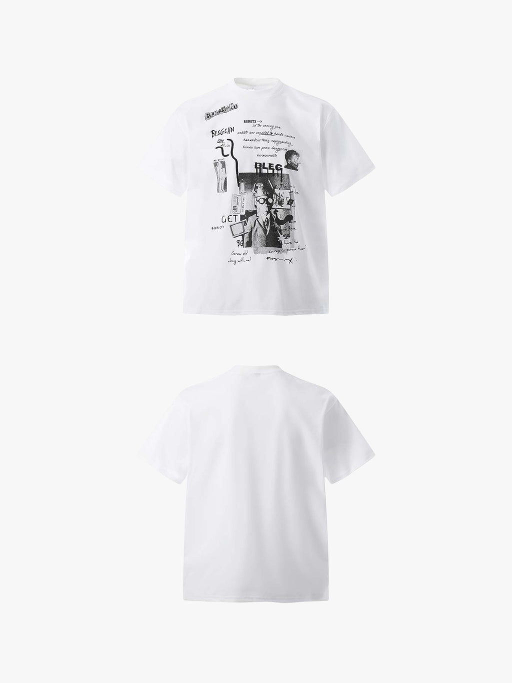 GKIKZ ABSTRACT COLLAGE PRINT COTTON TEES
