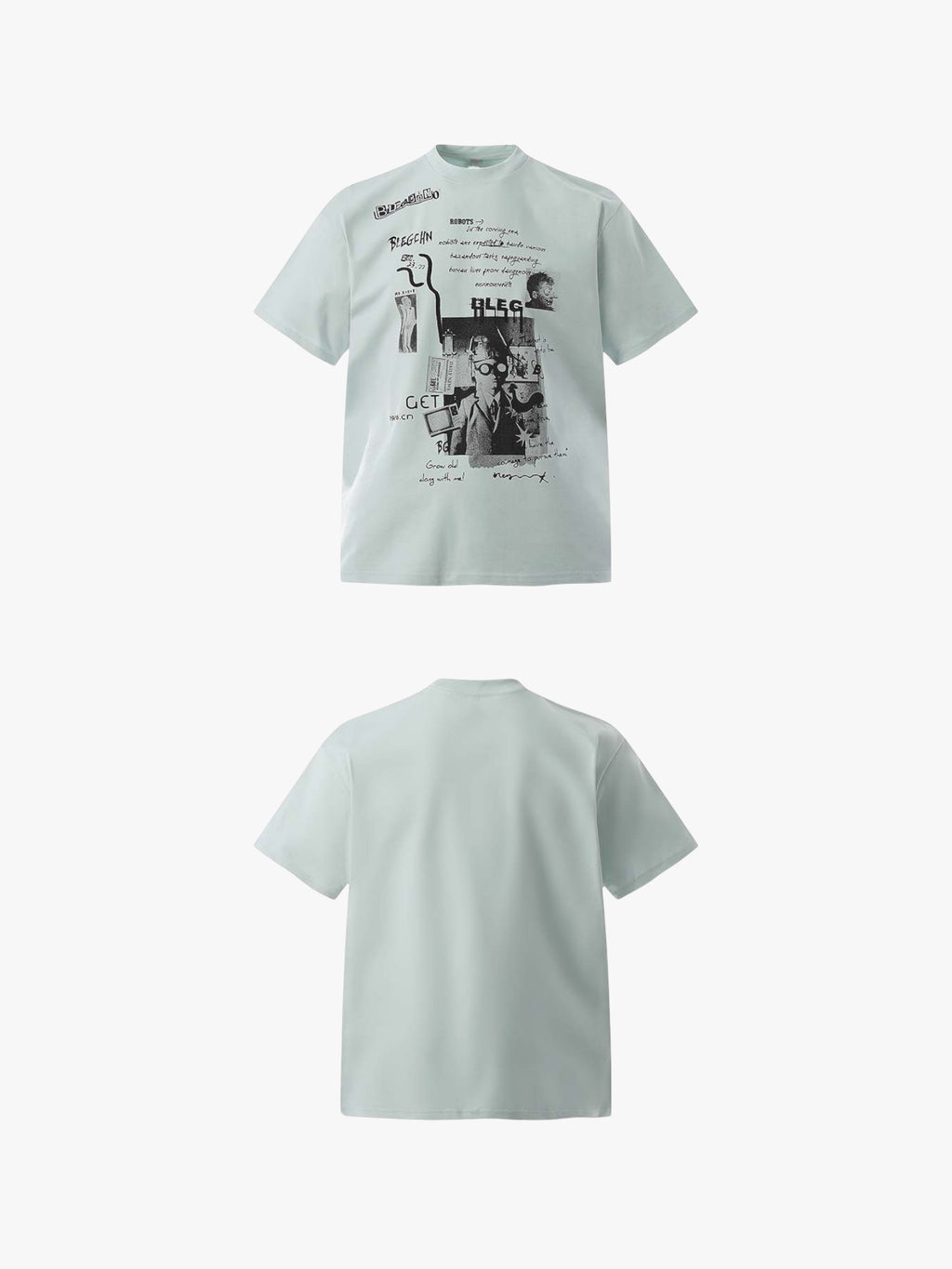 GKIKZ ABSTRACT COLLAGE PRINT COTTON TEES