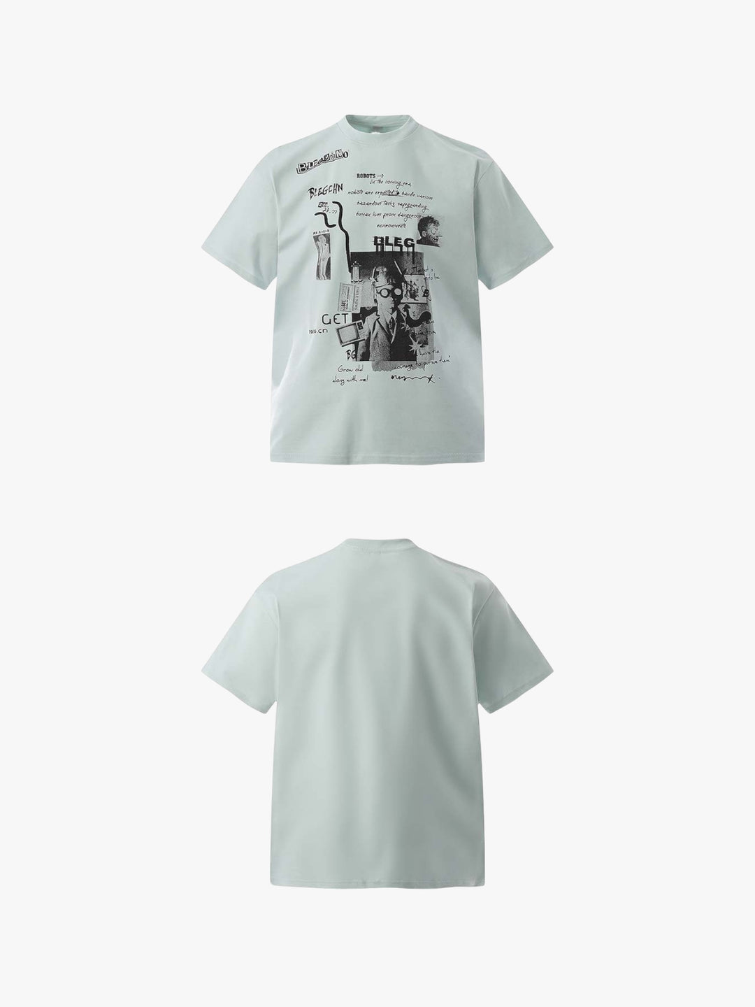 GKIKZ ABSTRACT COLLAGE PRINT COTTON TEES