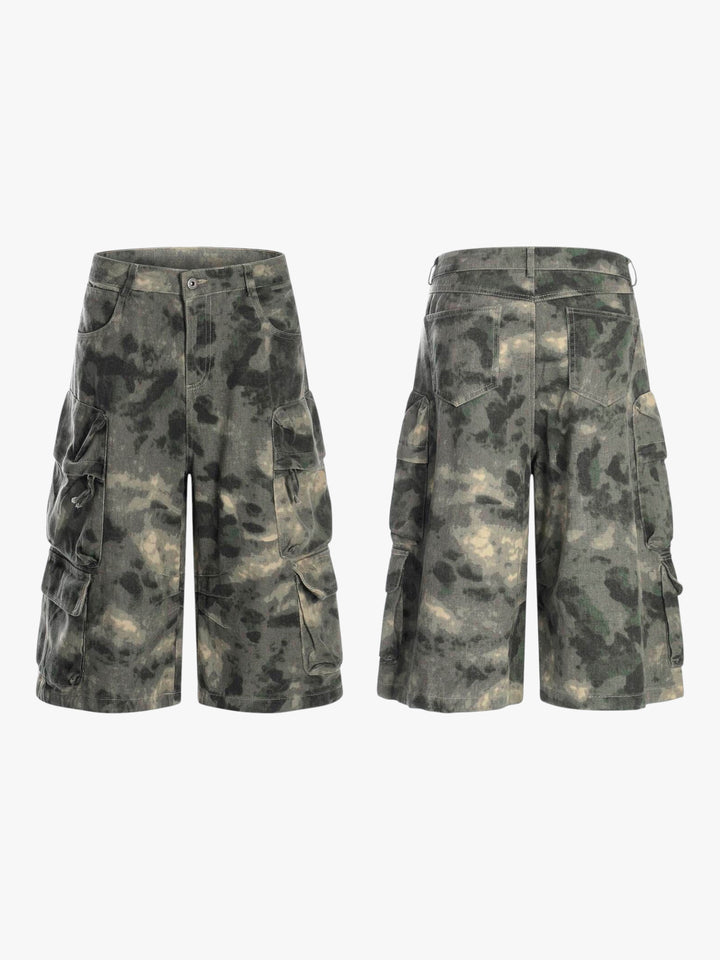 GKIKZ URBAN CAMO HEAVY CARGO SHORTS