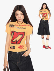 [25SS NEW ARRIVAL] GKIKZ RETRO SPICY RACING TEES