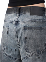 GKIKZ SPLASH-INK GRAFFITI WASHED LOOSE JEANS