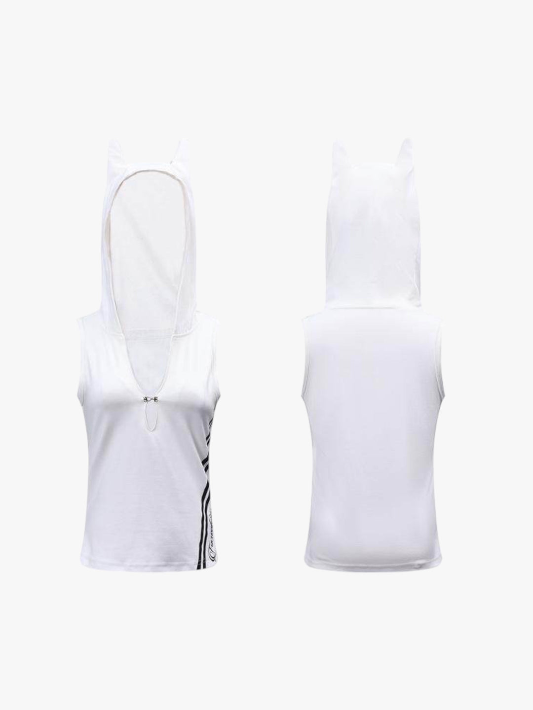 GKIKZ CAT V DEEP HOODED SLIM-FIT TOP