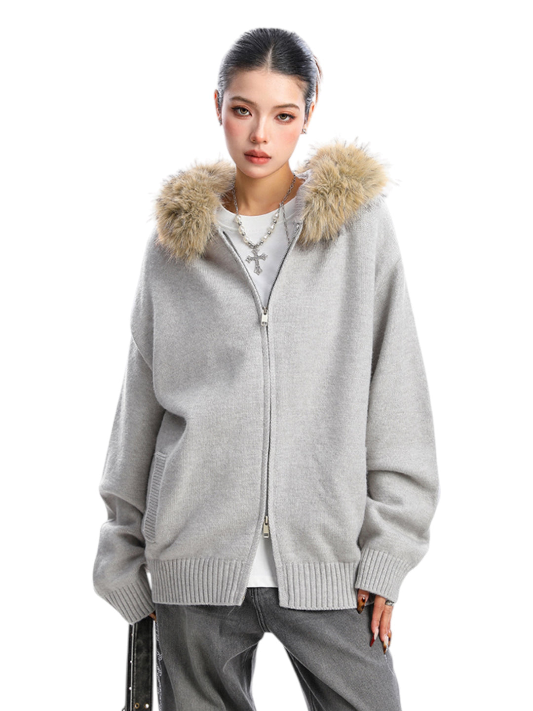 GKIKZ AURORA EDGE FAUX FUR JACKET