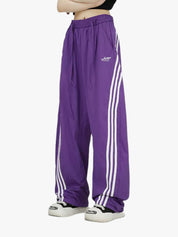 GKIKZ DUAL LACES TRI-STRIPE CURVE WIDE LEG PANTS