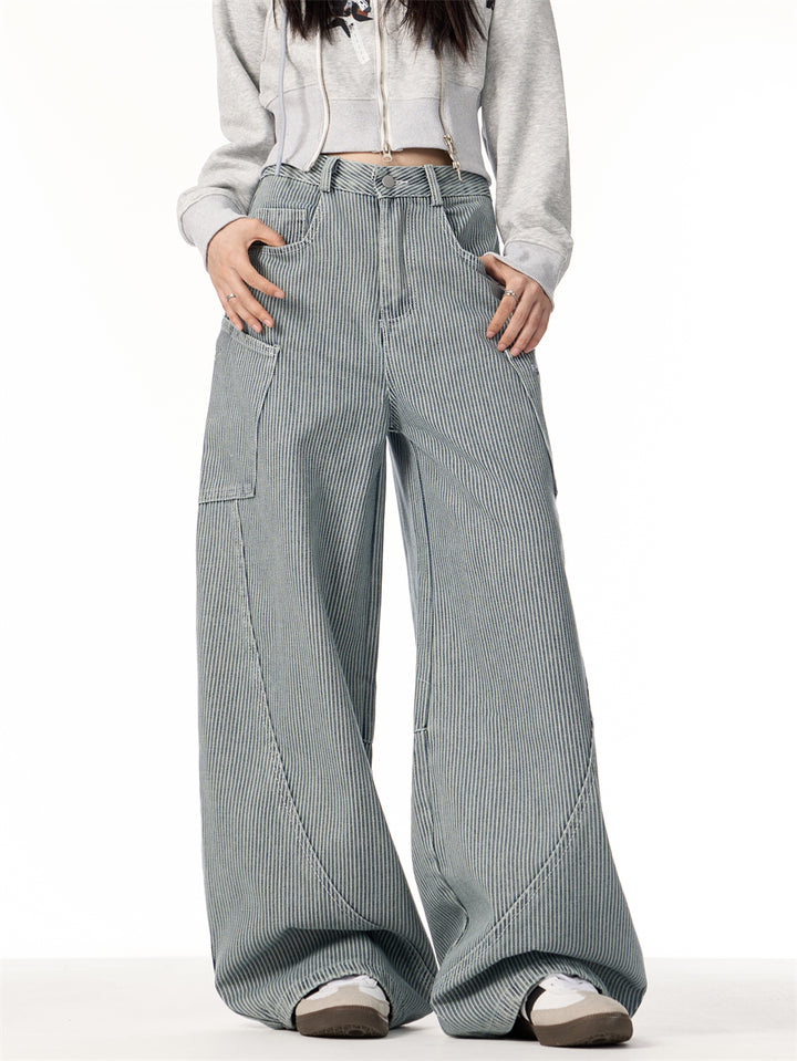 GKIKZ SENSE LOOSE LEISURE SCIMITAR MOP PANTS