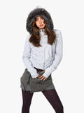 Slight Tight Fur Collar Hooded Cardigan