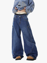 GKIKZ BIG POCKET SCIMITAR BAGGY JEANS