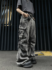 GKIKZ CRASH POCKETS HEAVY BAGGY JEANS