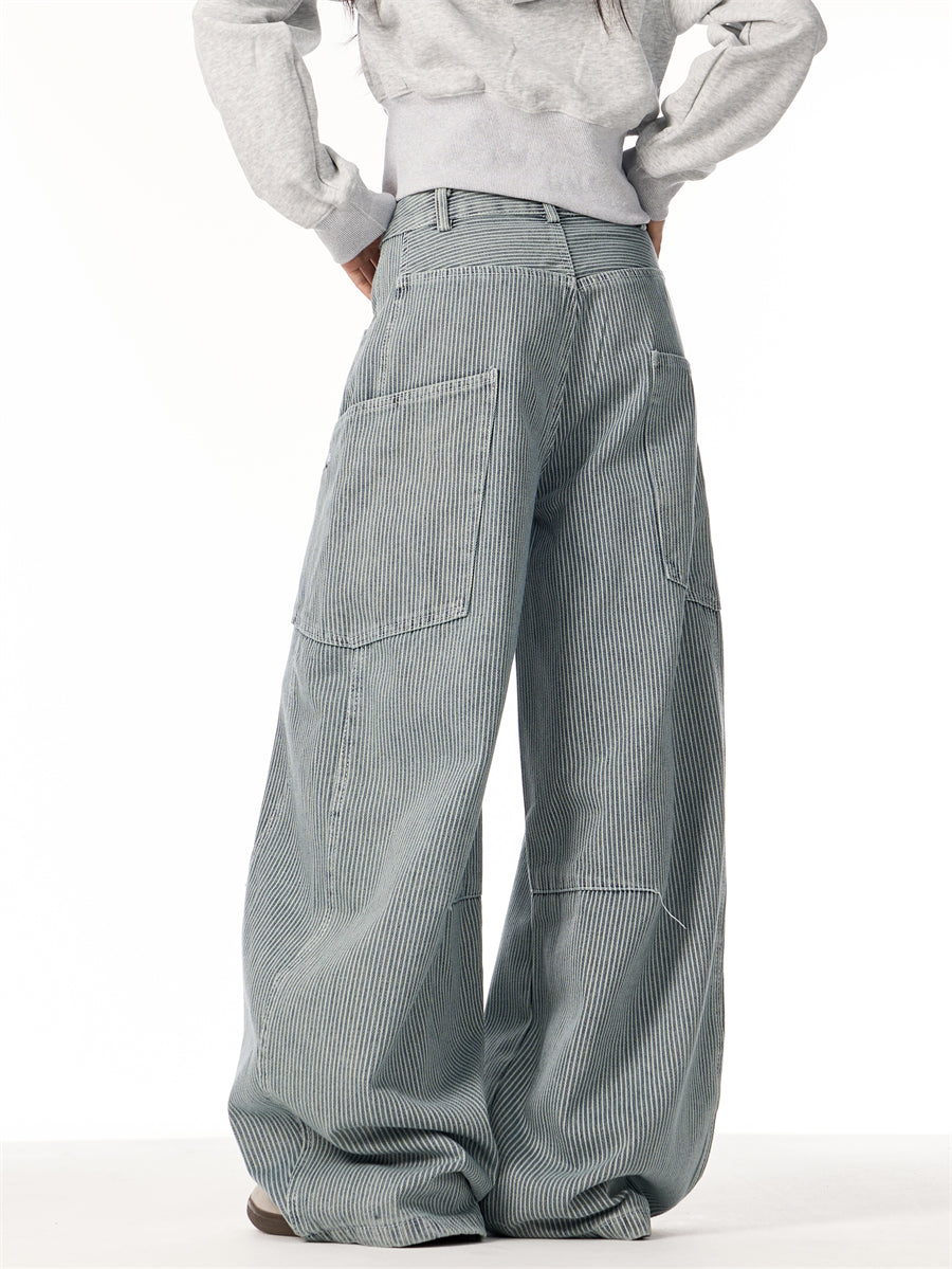 GKIKZ SENSE LOOSE LEISURE SCIMITAR MOP PANTS