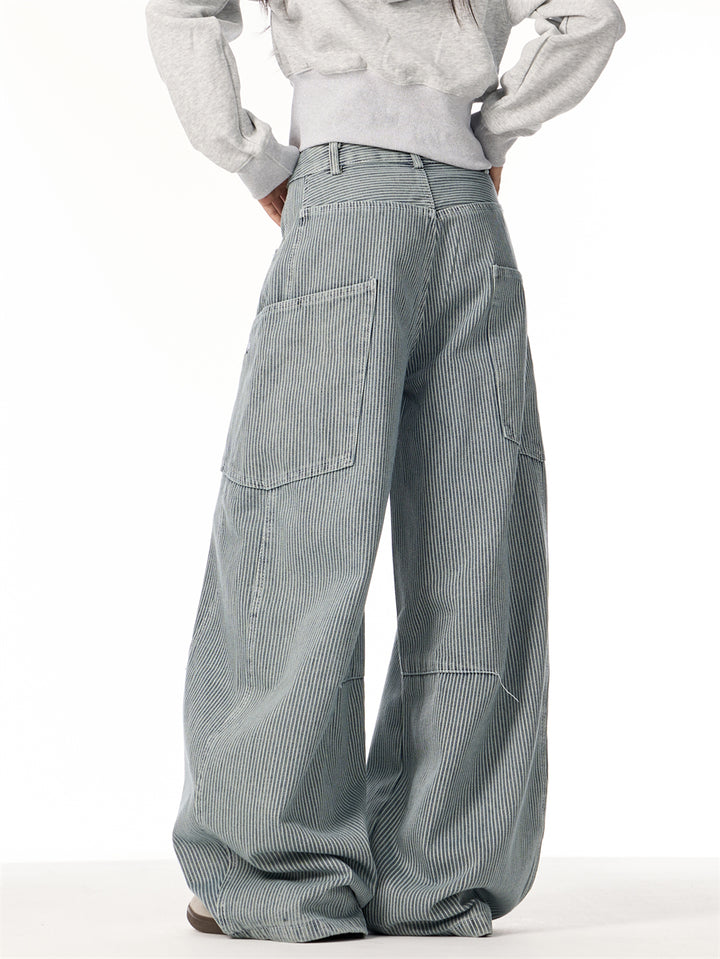 GKIKZ SENSE LOOSE LEISURE SCIMITAR MOP PANTS