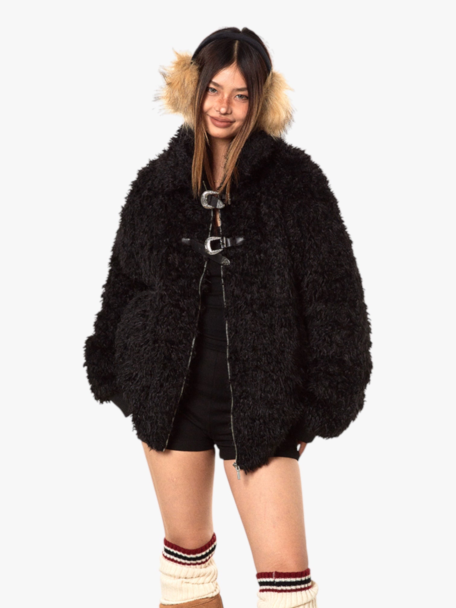 Imitation Lambwool Fur Cotton Thickened Shearling Jacket