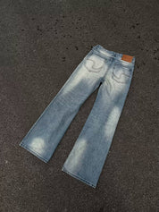 GKIKZ FAKE RIPPLE WASHED BAGGY JEANS