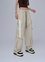 Loose Straps Side Zip Cargo Pants